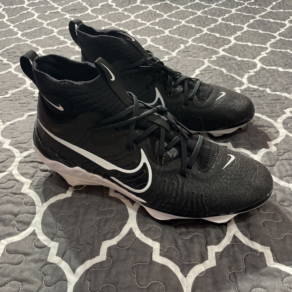 Nike Alpha Huarache NXT 'Black White' Baseball Cleats Men's Size 12 NWOB